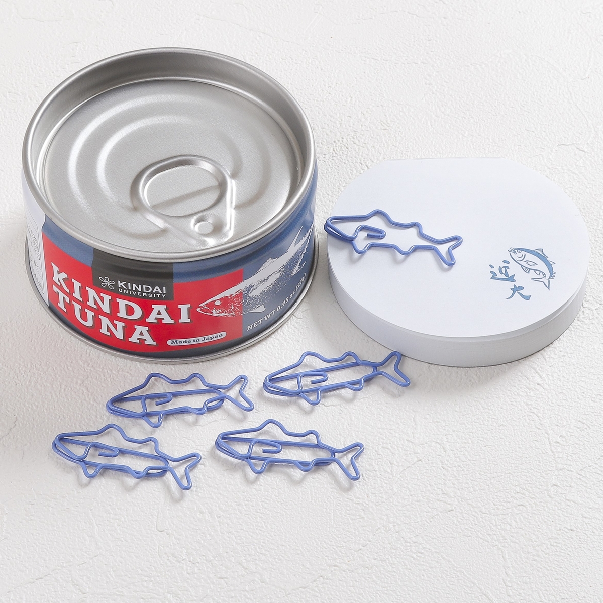 マグロ缶_クリップ＆メモ帳入り+